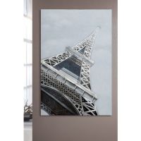 3D Bild Eiffelturm weiß/grau/sil...